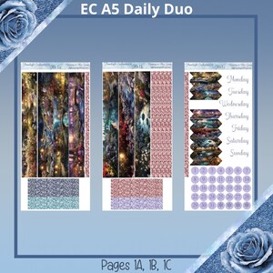 A5, kuzyni, Daily Petite- Daily Duo - zestaw naklejek do planera Moonlight Enchantment