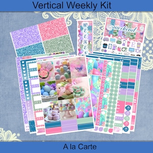Vertical 7 x 9 - Easter Photo Planner Sticker kit, weekly 4, 6, 8 page or a la carte