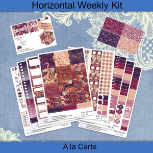 Horizontal - Baby Dragon Fall sticker weekly kit 4, 6, 8 page or A La Carte