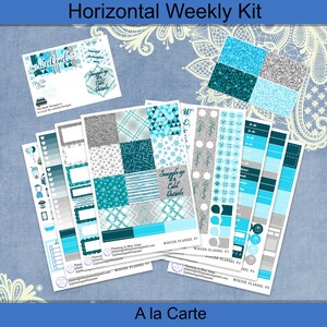 Horizontal - Winter Flannel Planner sticker weekly kit 4, 6, 8 page or A La Carte