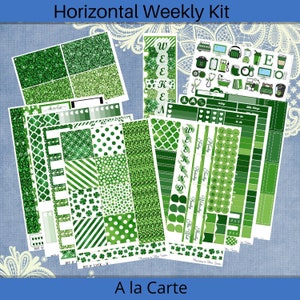 Horizontal - Bit o 'Luck, St. Patrick's Day Planner Sticker Weekly Kit 4, 6, 8 Seiten oder A La Carte