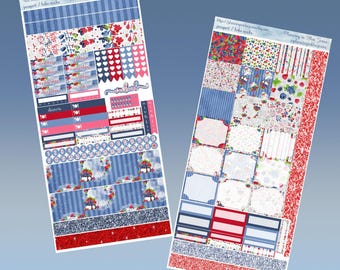 Hobonichi Weeks - Red, White, and Blueberries Planner Sticker Kit