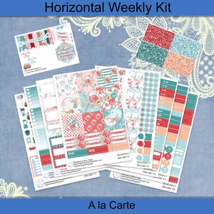Horizontal - Dragonfly Dreams Planner Stickers  weekly kit 4, 6, 8 page or A La Carte