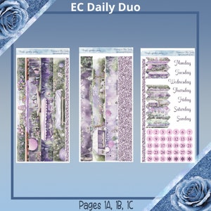 Daily Duo - Purple Garden Party Planner Sticker Kit