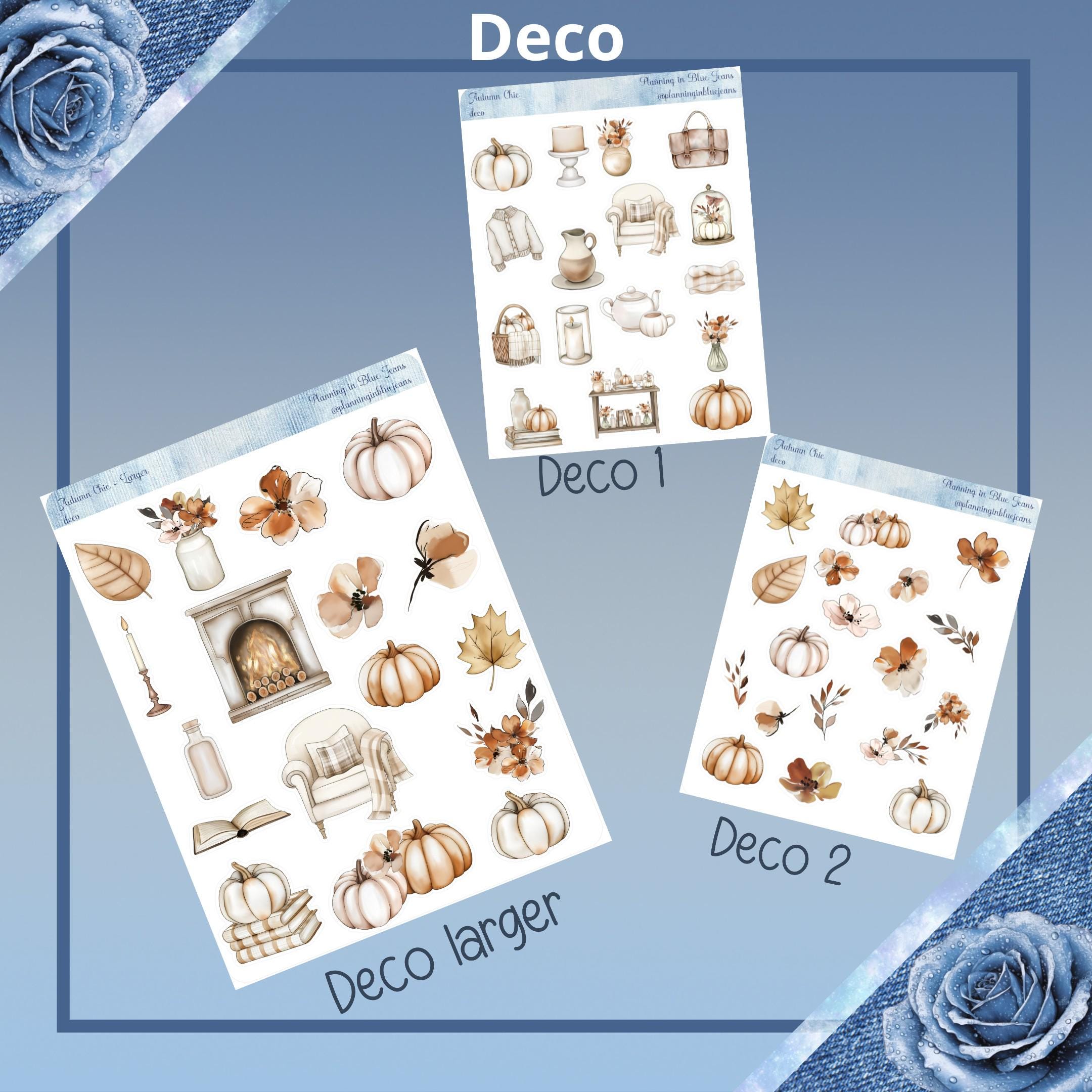 Vertical - Autumn Chic Weekly Kit 4, 6, 8 Pages or A La Carte Planner ...
