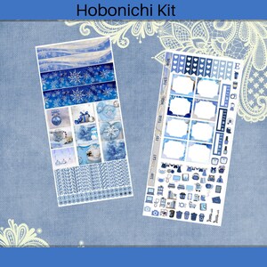 Hobonichi Weken - Blue Christmas Planner Sticker Kit