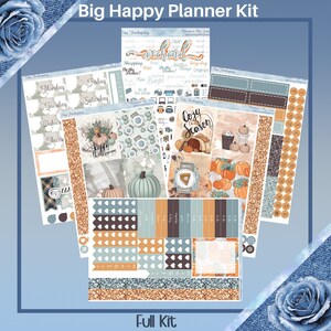 Big Happy Planner- Cozy Thanksgiving Planner sticker weekly kit 5 pages or A La Carte