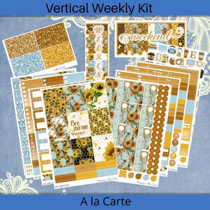Vertical 7 x 9 - Bee Beeutiful Planner sticker weekly kit 4, 6, 8 page or A La Carte