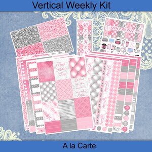 Vertical 7 x 9 - Mother's Day sticker weekly kit 4, 6, 8 page or A La Carte