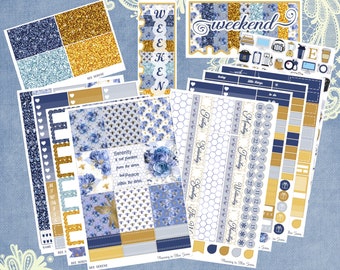 Vertical  - Bee Serene Planner sticker weekly kit 4, 6, 8 page or A La Carte