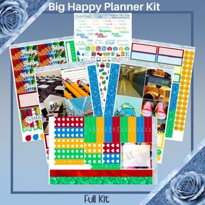 Big Happy Planner - Mittelschulplaner Aufkleber 5 Seiten oder A La Carte