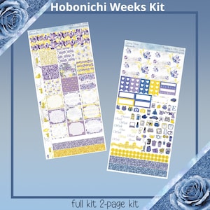 Hobonichi Weeks - Kit di adesivi per agenda primaverile Crocus