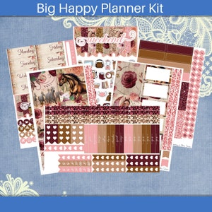 Big Happy Planner - Majestic Horses Planner sticker weekly kit 5 page or A La Carte