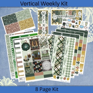 Vertical 7 x 9 - Shenanigans, St. Patrick's Day Weekly Planner Sticker Kit 4, 6, 8 page or A La Carte