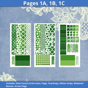 A5 Daily Duo - Bit o' Luck, St. Patrick's Day Planner Sticker Kit