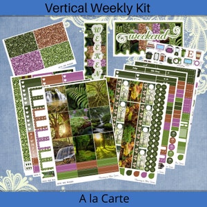 Vertical 7 x 9 - Into the Woods Planner sticker weekly kit 4, 6, 8 page or A La Carte