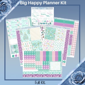 Big Happy Planner- Pastel Christmas Planner sticker weekly kit 5 pages or A La Carte