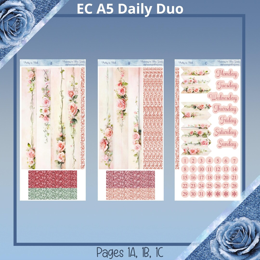 A5 Daily Duo - Pretty in Pink - Etsy