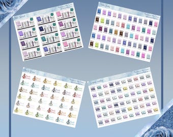 Choice of Bible Journal, Bible Study, Church Service, or Scripture Reading - functional planner stickers