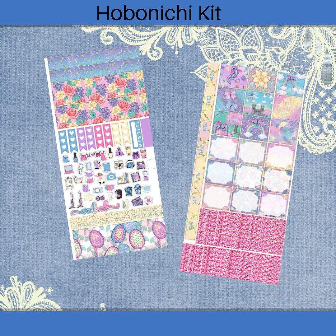 Hobonichi Weeks - Rainbow Dragon Planner Sticker Kit - Etsy