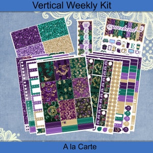 Vertical 7 x 9 - East Meets West planner stickers weekly kit 4, 6, 8 page or A La Carte