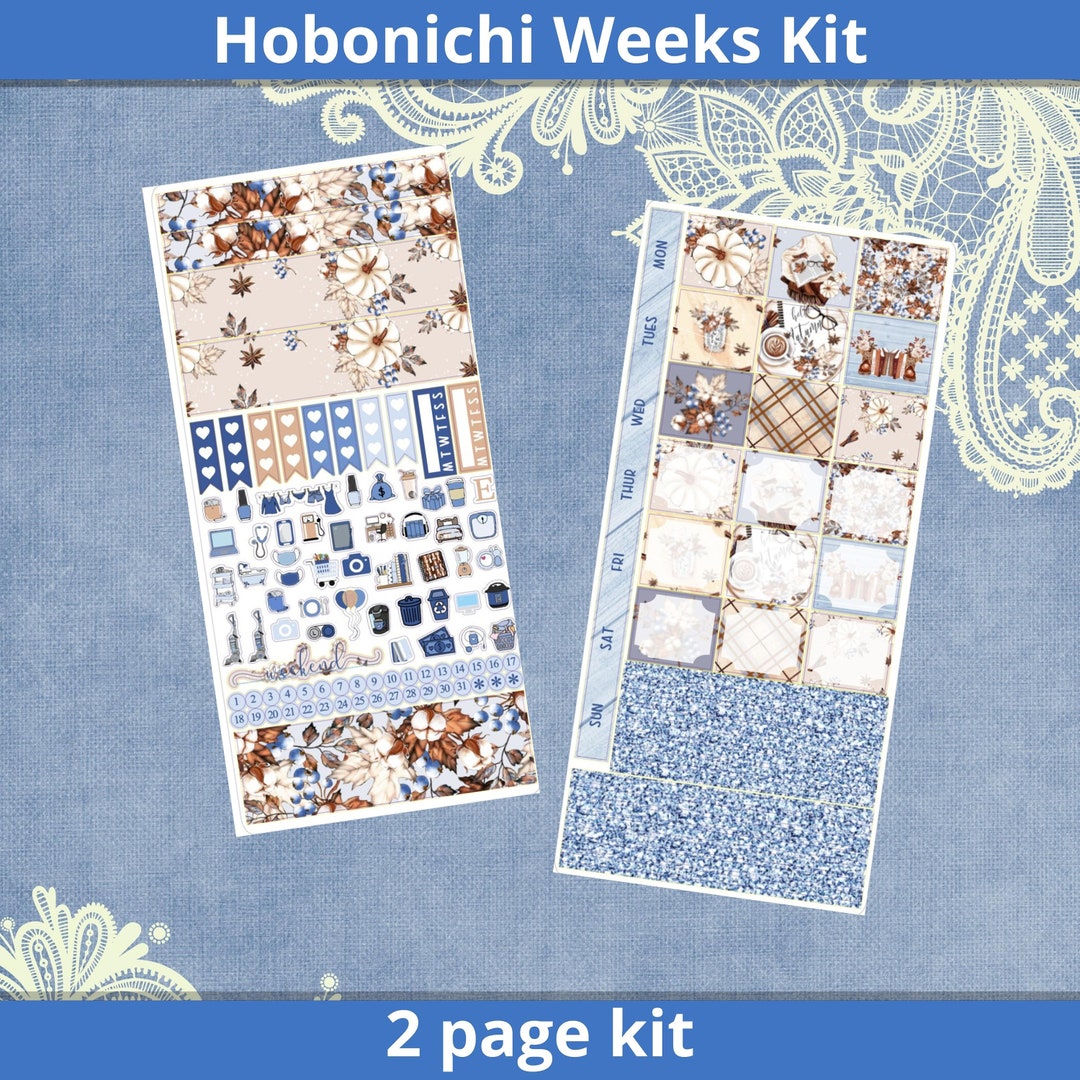 Hobonichi Weeks - Cozy Fall Planner Sticker Kit - Etsy