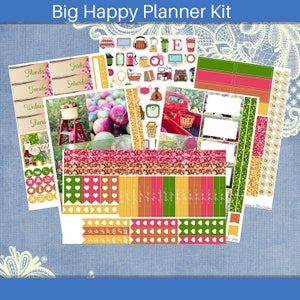 Big Happy Planner - Apple Pickin' Time Planner sticker weekly kit 5 page or A La Carte