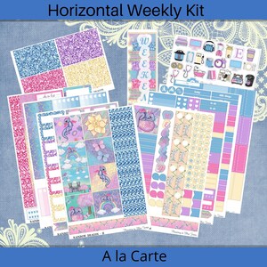 Horizontal - Rainbow Dragon Planner Sticker Weekly Kit 4, 6, 8 Seiten oder A La Carte