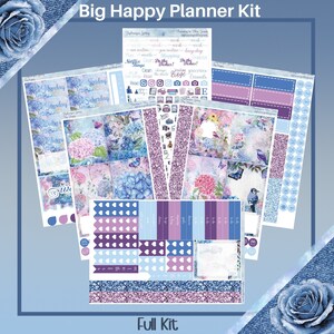 Big Happy Planner- Hydrangea Spring Planner sticker weekly kit 5 pages or A La Carte