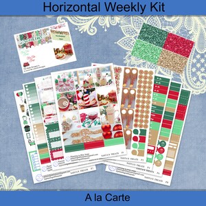 Horizontal - Santa's Treats sticker weekly kit 4, 6, 8 page or A La Carte