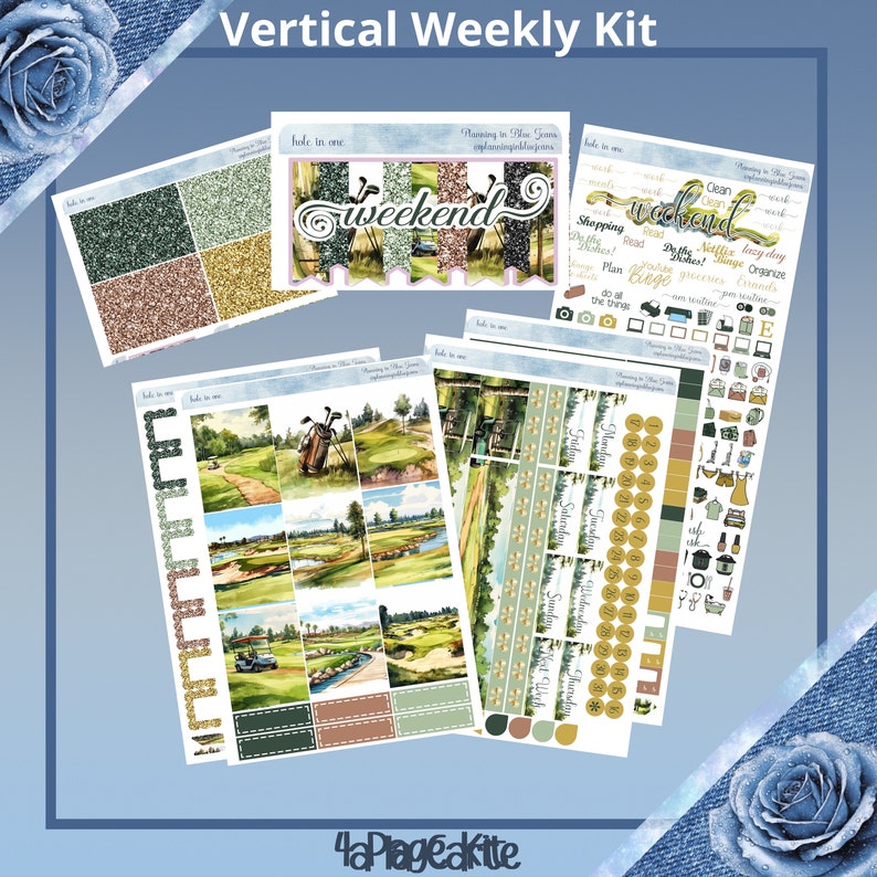 Vertical 7 X 9 - Hole in One, Golf Weekly Kit 4, 6, 8 Pages or A La ...
