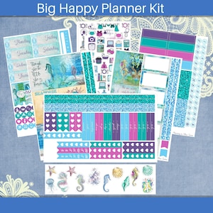 Big Happy Planner - Seahorse Dreams Planner naklejki tygodniowy zestaw 5 stron lub A La Carte