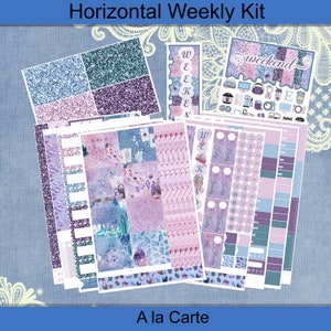 Horizontal -  Crystalline Knowledge, Crystals Planner Sticker weekly kit 4, 6, 8 page or A La Carte