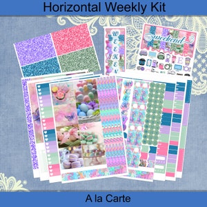 Horizontal - Easter Photo Planner Sticker kit, weekly 4, 6, 8 page or a la carte