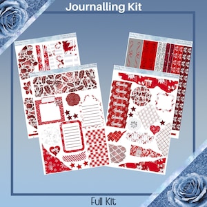 Journaling Kit - Candy Cane Winter Planner Sticker Kit