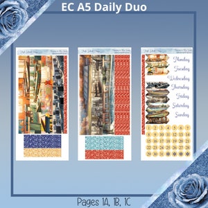 A5, kuzyni, Daily Petite, Daily Duo - zestaw naklejek do planera dni w szkole średniej