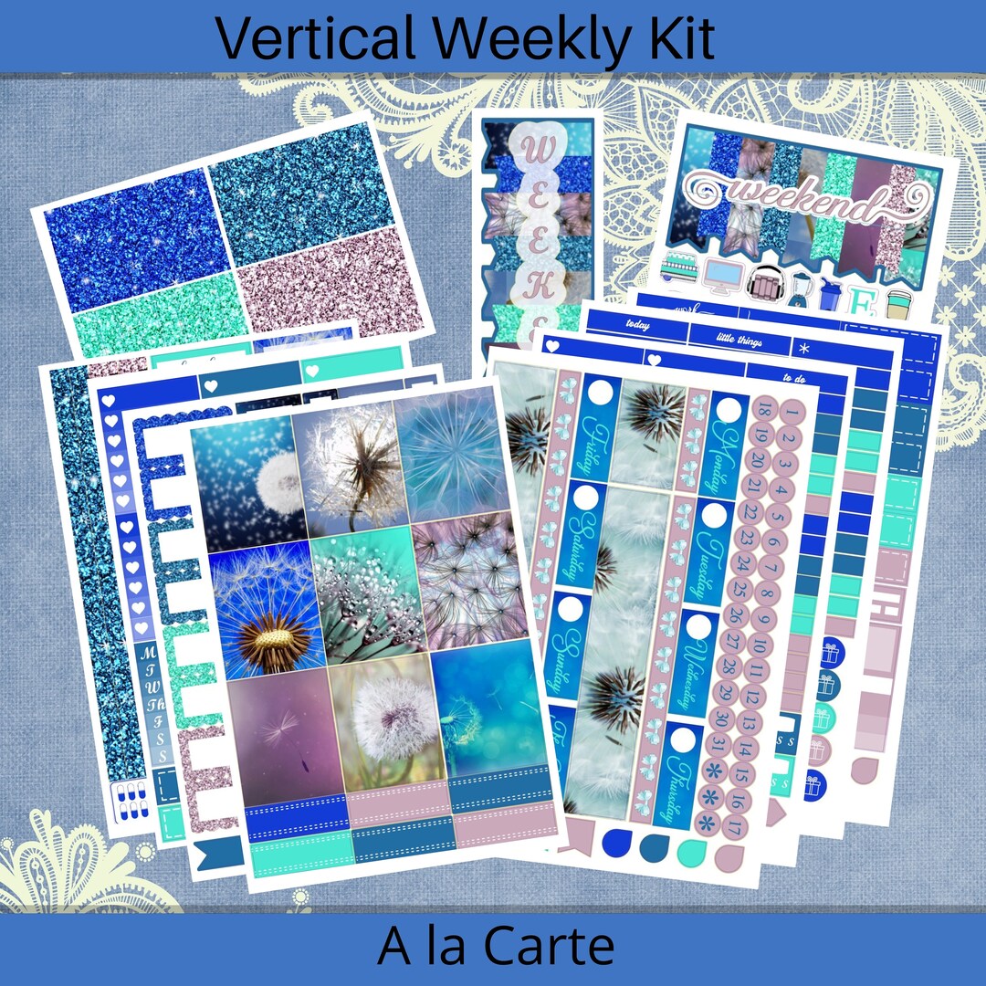 Vertical 7 X 9 - Make A Wish Planner Stickers Weekly Kit 4, 6, 8 Page ...