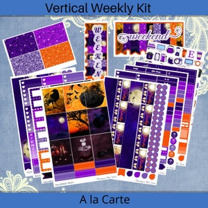 Vertical 7 x 9 - Halloween Photo Planner sticker weekly kit 4, 6, 8 page or A La Carte