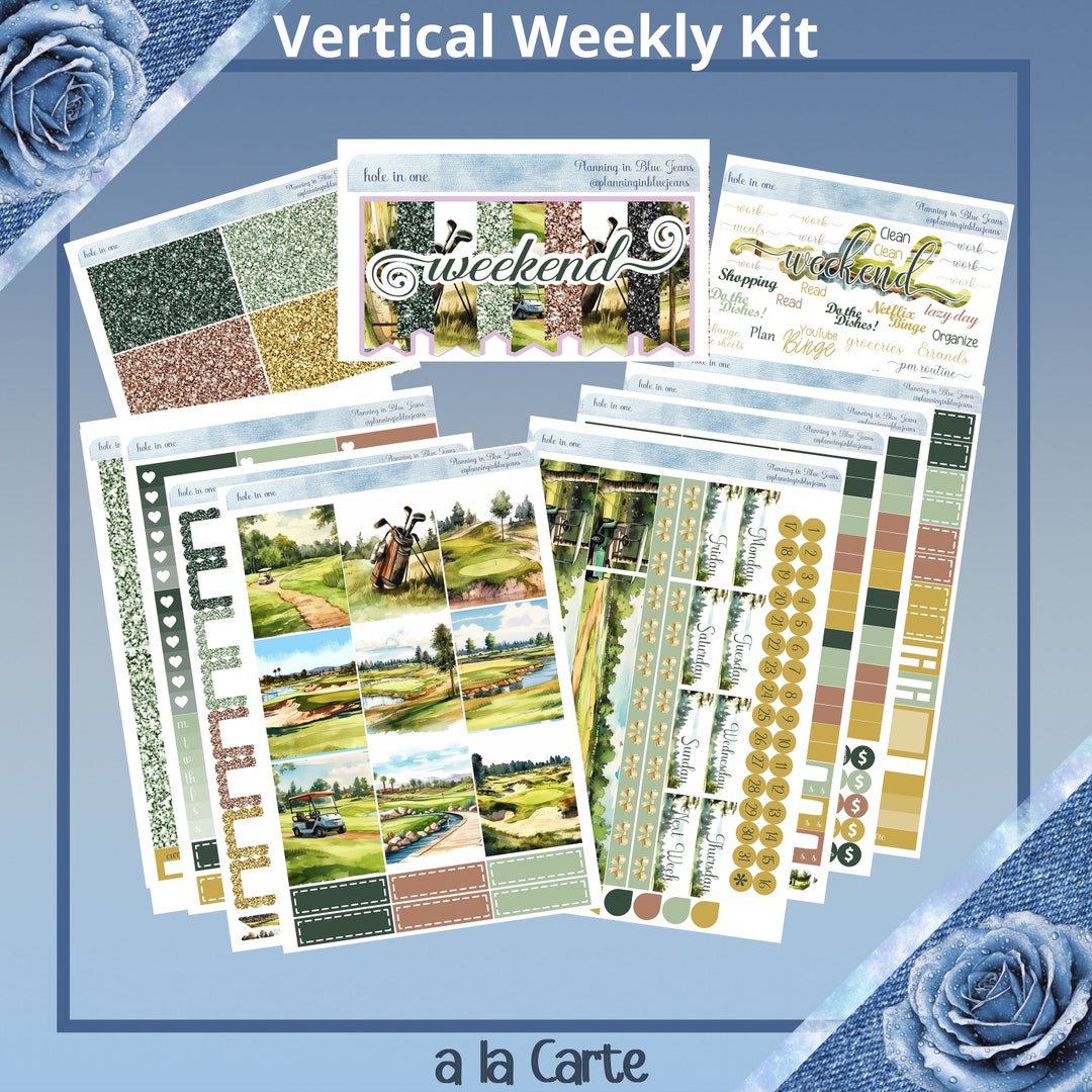 Vertical 7 X 9 - Hole in One, Golf Weekly Kit 4, 6, 8 Pages or A La ...