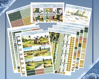 Pionowo 7 x 9 - Hole in One, Tygodniowy zestaw golfowy 4, 6, 8 stron lub naklejki planera A La Carte