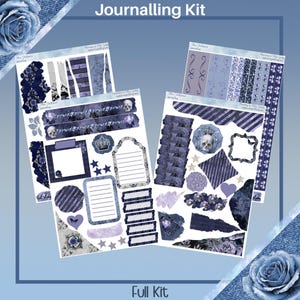 Journaling Kit - Blaues Halloween Planer Sticker Kit