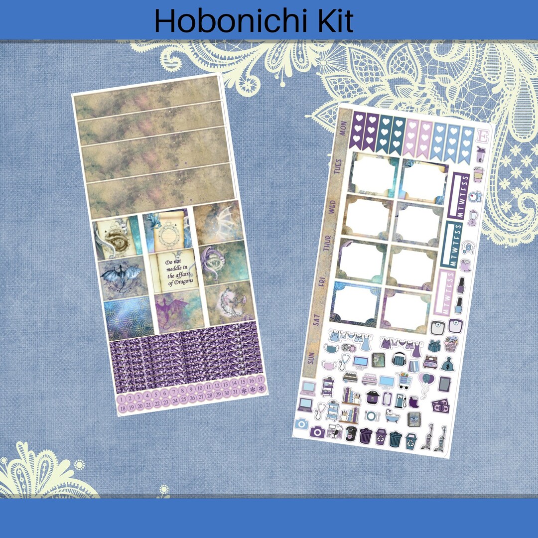 Hobonichi Weeks - the Affairs of Dragons Planner Sticker Kit - Etsy