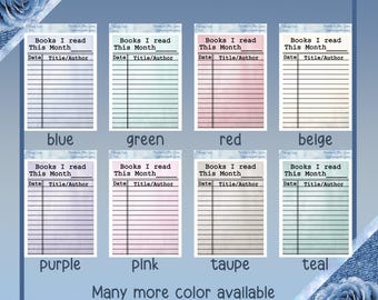 Notes Page Library Cards, Book Tracker Planner Setup Kit