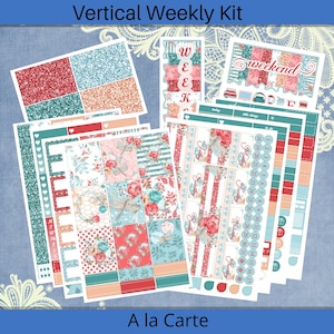 Vertical 7 x 9 - Dragonfly Dreams Planner Sticker weekly kit 4, 6, 8 page or A La Carte