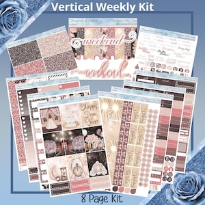 Vertikal - Midnight Masquerade Weekly Kit 4, 6, 8 Seiten oder A La Carte Sticker