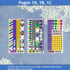 Daily Duo - Mardi Gras Planner Sticker Kit