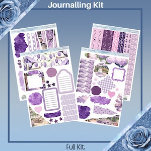 Kit de diario - Kit de pegatinas para planificador de fiesta en el jardín morado