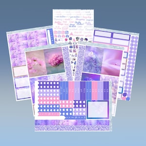 Big Happy Planner- Pale Lavender Planner sticker weekly kit 5 pages or A La Carte