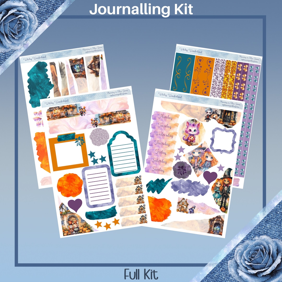 Journaling Kit - Witchy Wonderland Planner Sticker Kit - Etsy
