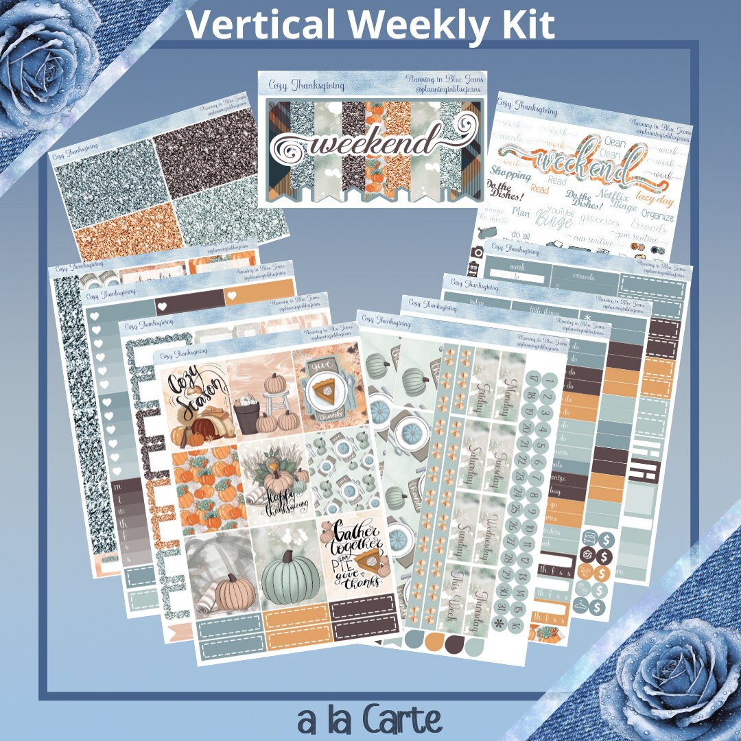 Vertical - Cozy Thanksgiving Weekly Kit 4, 6, 8 Pages or A La Carte ...